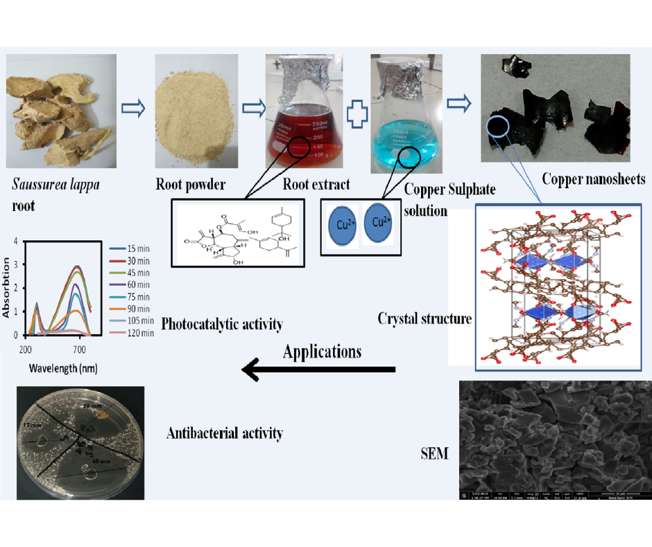 a non-hazardous and inexpensive biological technique for forming copper nanosheets (Cu Nsts)